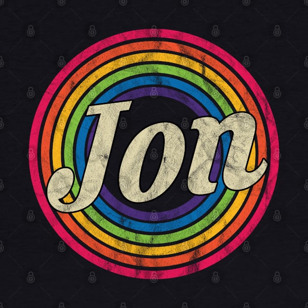 Jon - Retro Rainbow Faded-Style by MaydenArt